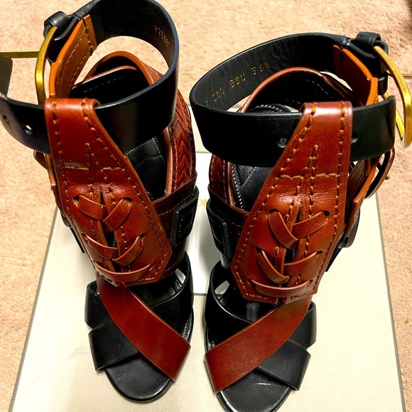 Tom Ford Shoes - Tom Ford Heel sandals leather brw/blck sz 6.5